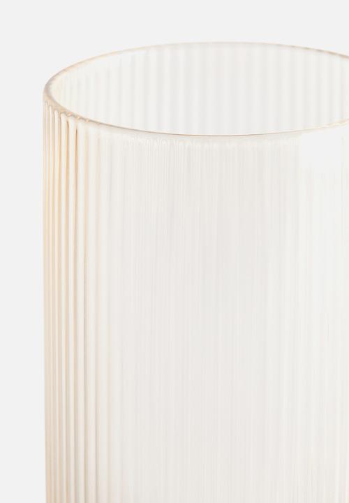 H&M - Fluted highball glass - beige