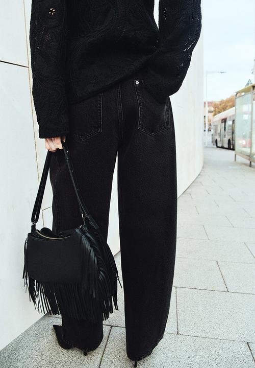 H&M - Barrel-leg jeans - washed black