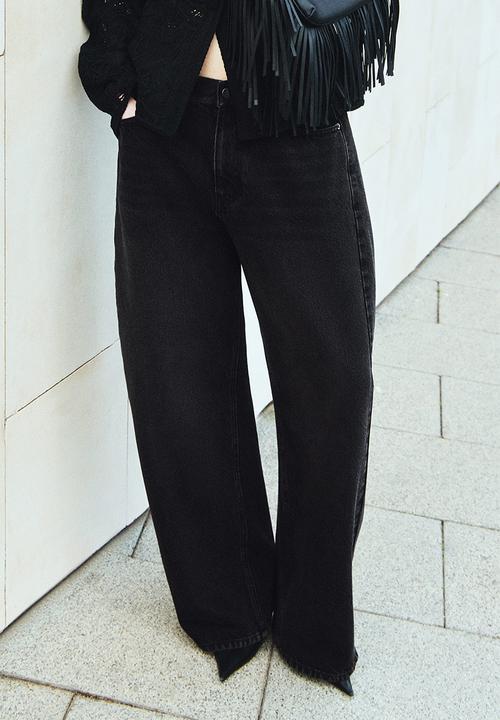 H&M - Barrel-leg jeans - washed black