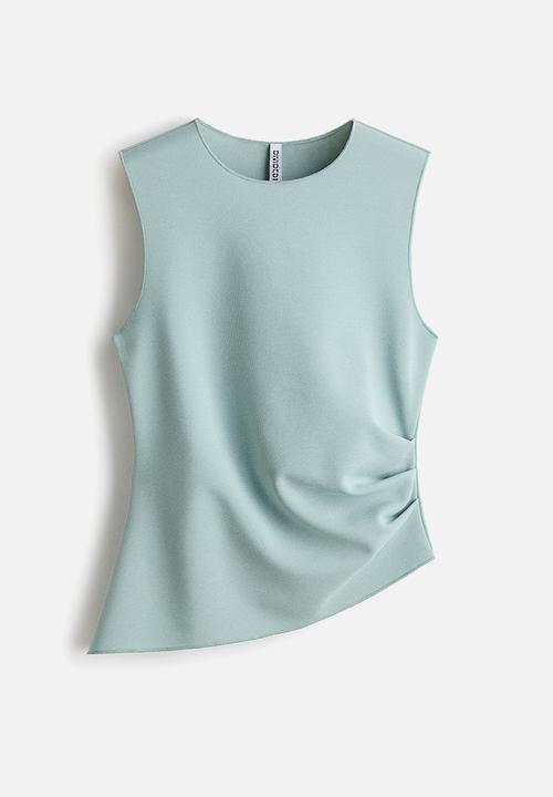 H&M - Asymmetric top - light turquoise
