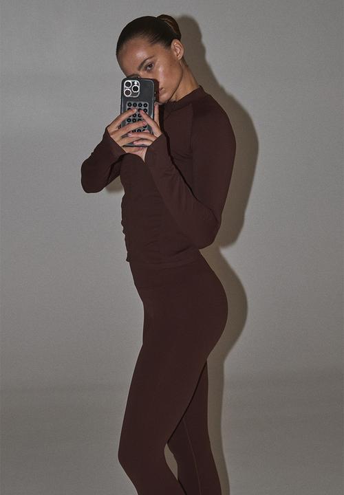 H&M - Seamless sports jacket with  drymove™ - brown