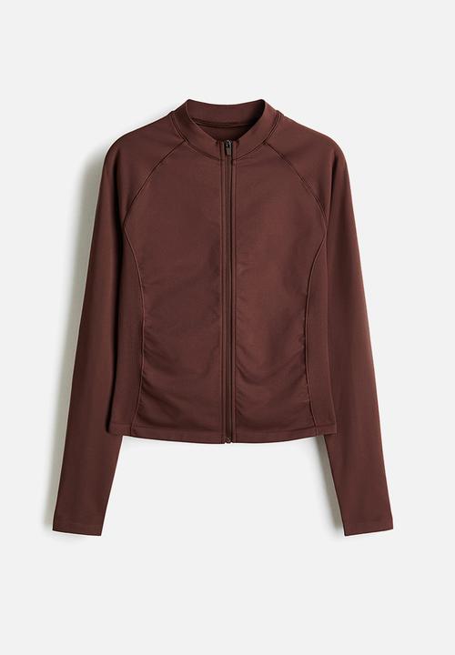 H&M - Seamless sports jacket with  drymove™ - brown