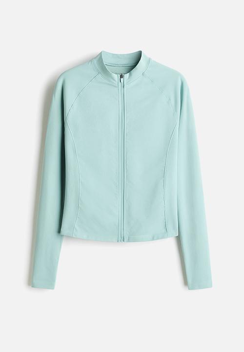 H&M - Seamless sports jacket with  drymove™ - light turquoise