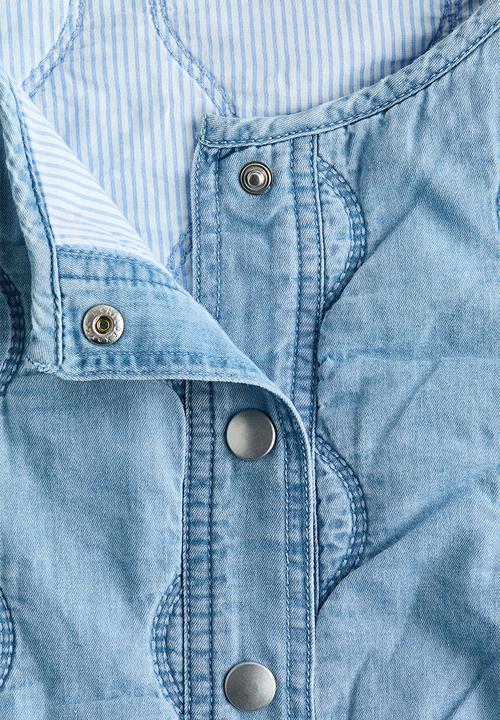 H&M - Quilted denim jacket - light denim blue