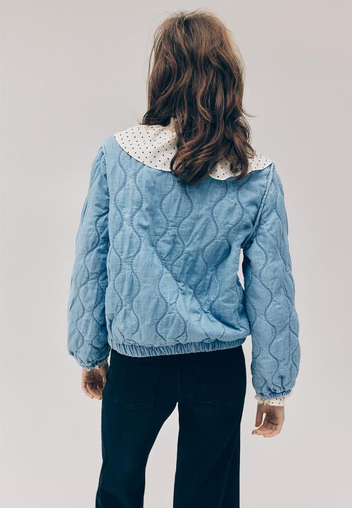 H&M - Quilted denim jacket - light denim blue