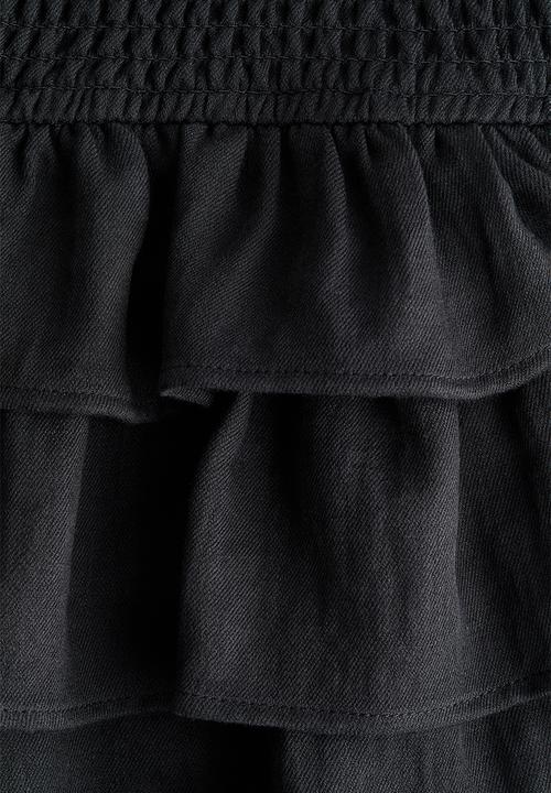 H&M - Tiered skort - washed black