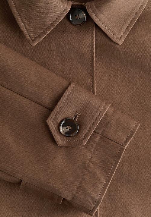H&M - Trench-look cotton jacket - dark beige