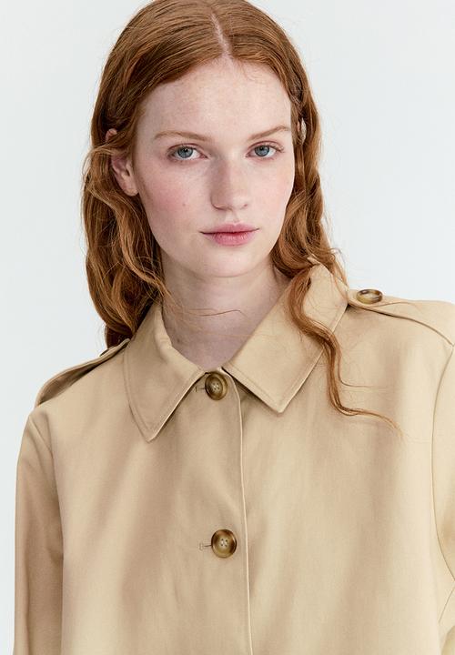 H&M - Trench-look cotton jacket - beige