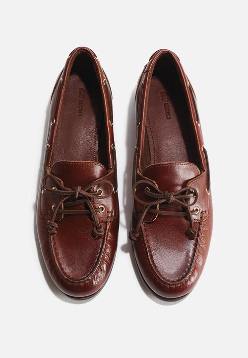 H&M - Leather deck shoes - dark brown