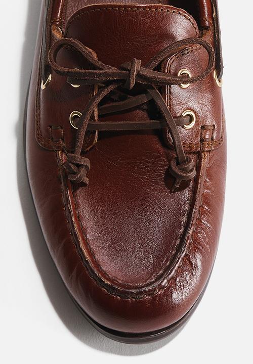 H&M - Leather deck shoes - dark brown