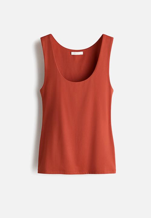 H&M - Microfibre vest top - dark orange