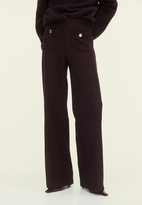 H&M - Straight-leg trousers - dark brown