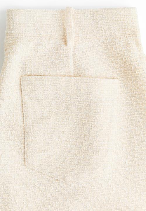 H&M - Wide bouclé trousers - cream