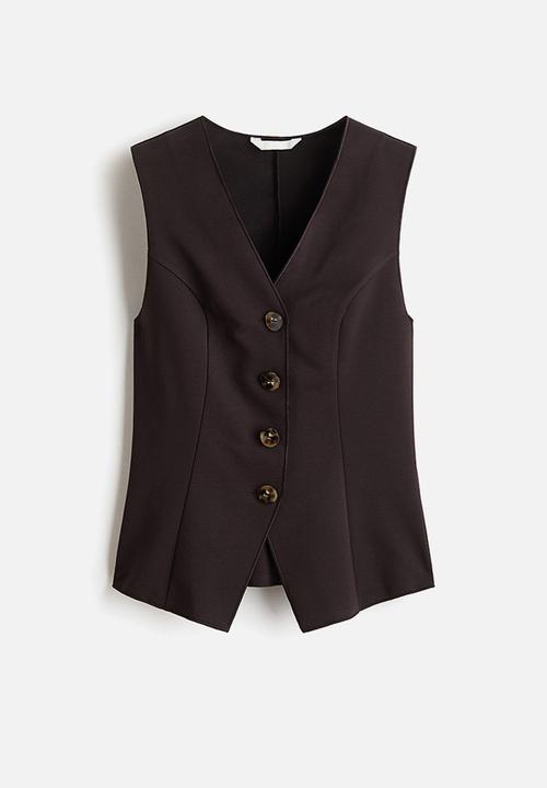 H&M - Jersey waistcoat - dark brown
