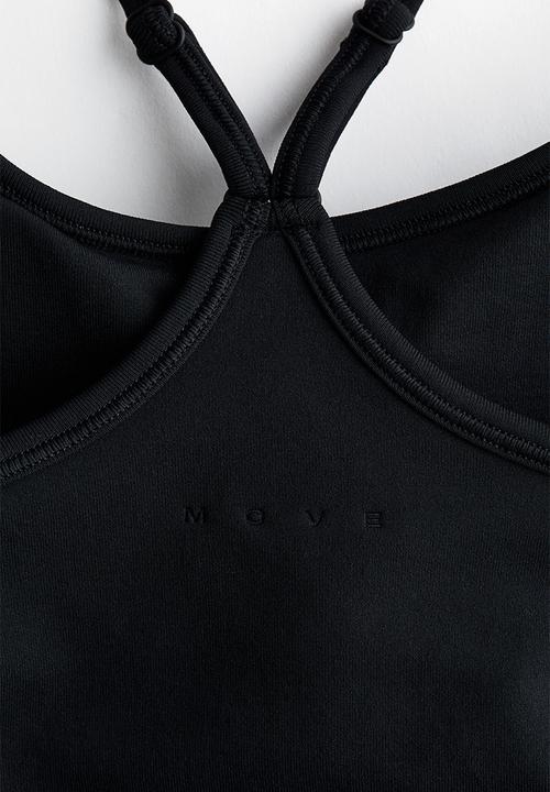 H&M - Seamless sports top with drymove - black