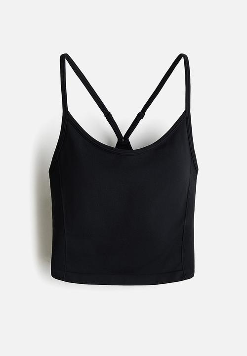 H&M - Seamless sports top with drymove - black