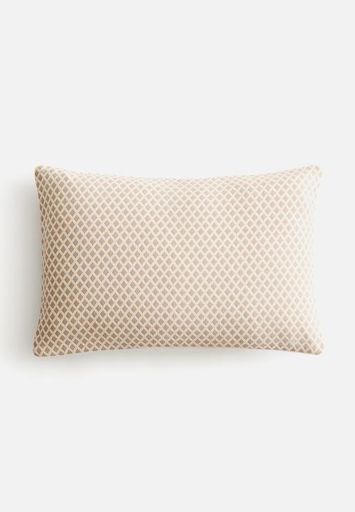 H&M - Outdoor cushion cover - light beige/patterned