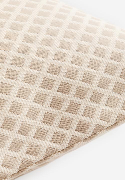 H&M - Outdoor cushion cover - light beige/patterned