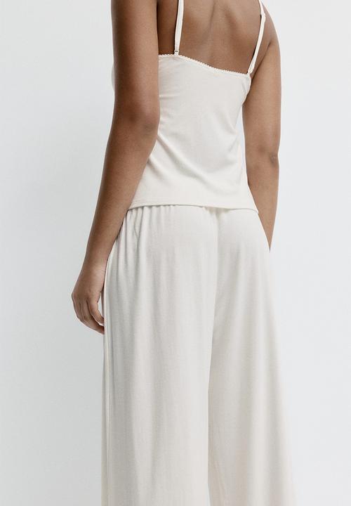H&M - Viscose pyjamas - white/amour