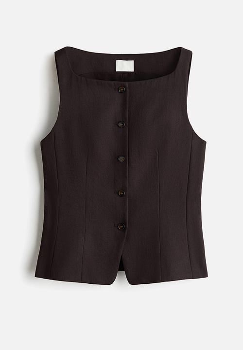 H&M - Tailored waistcoat - dark brown