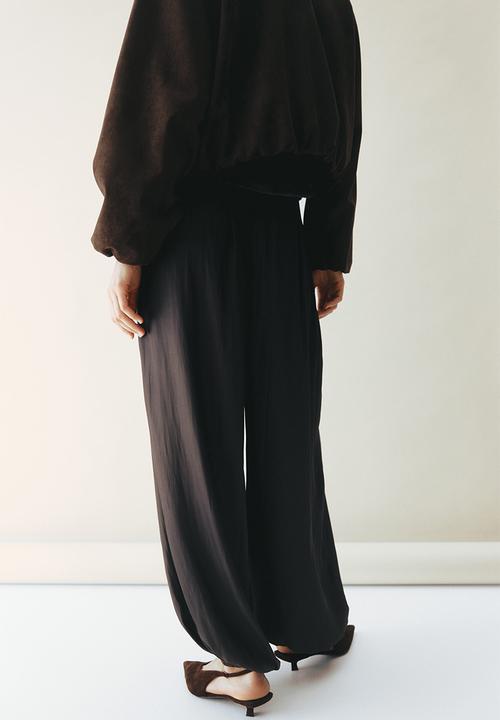 H&M - Balloon trousers - dark brown