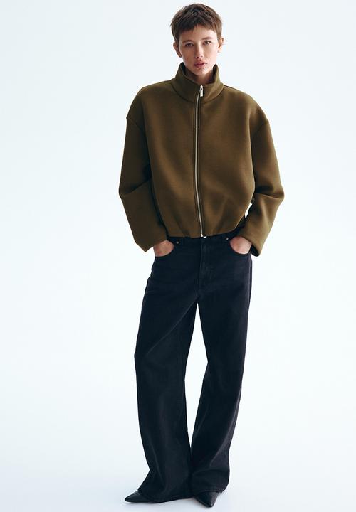H&M - Scuba jacket - dark khaki green