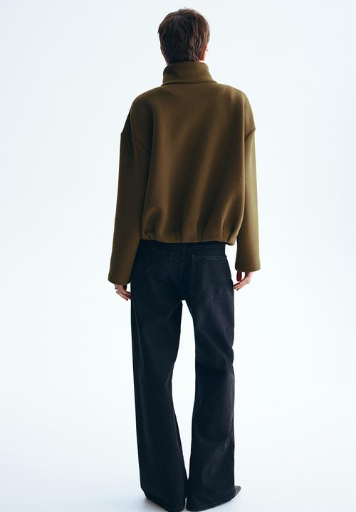 H&M - Scuba jacket - dark khaki green