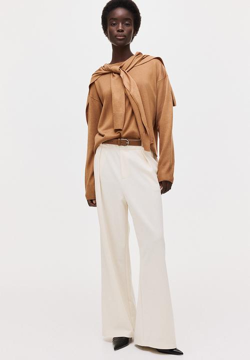 H&M - Scarf-detail jumper - light brown