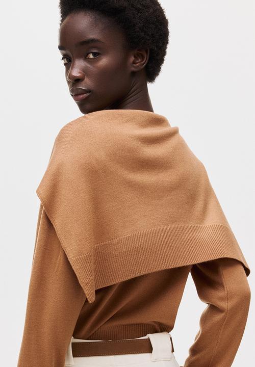 H&M - Scarf-detail jumper - light brown