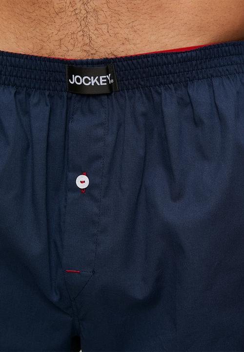Jockey - 2 Pack Jockey Mens Woven Boxer Printed/Plain - Multi