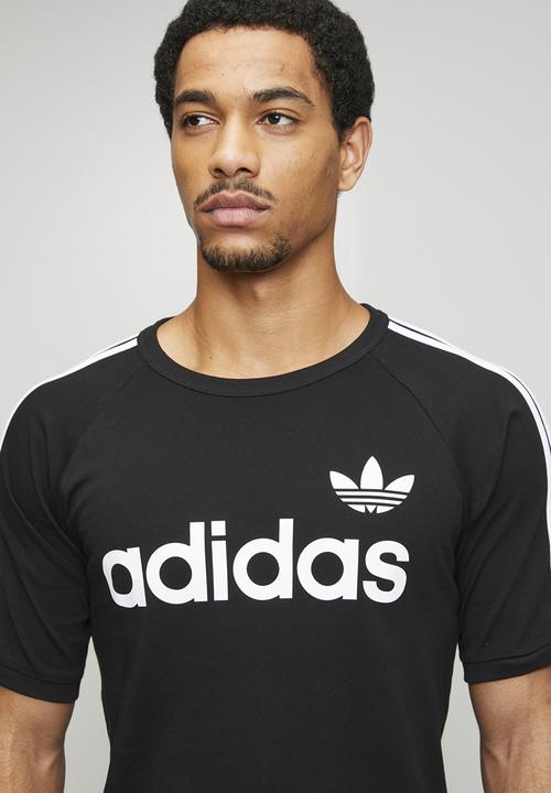 adidas Originals - 3-Stripe Ringer Tee  - Black/white