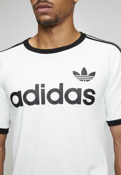 adidas Originals - 3-Stripe Ringer Tee - White/Blk