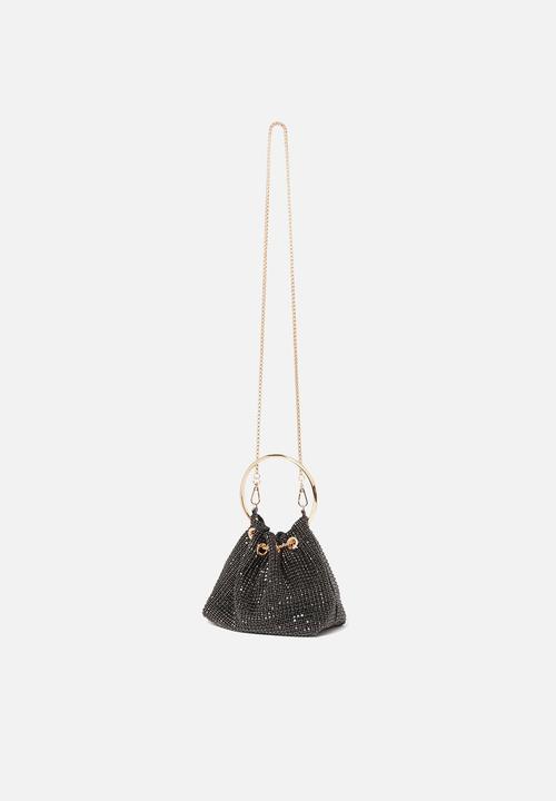 Forever New - Skylah sparkle metal handle bag - black