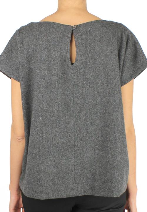 Take Care Boutique - Pocket Box Tee – Grey Melange