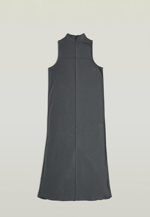 G-STAR - Long flowy mock t dress wmn - petrol