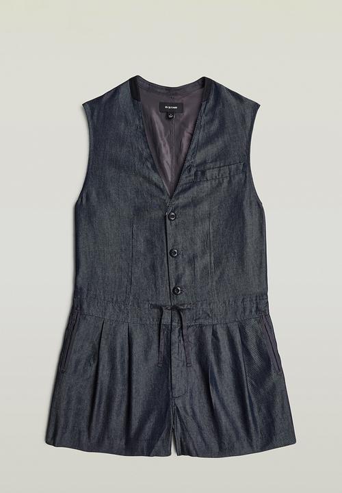 G-STAR - Blazer playsuit s\l wmn - rinsed