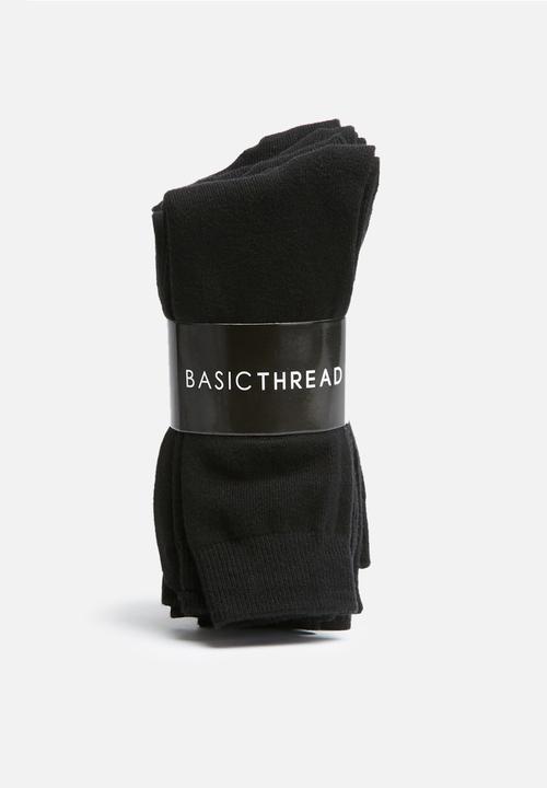 basicthread - Plain socks - 5 pack
