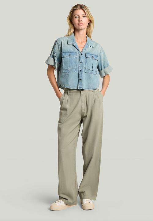 G-STAR - Pleated chino wmn - lt orphus gd