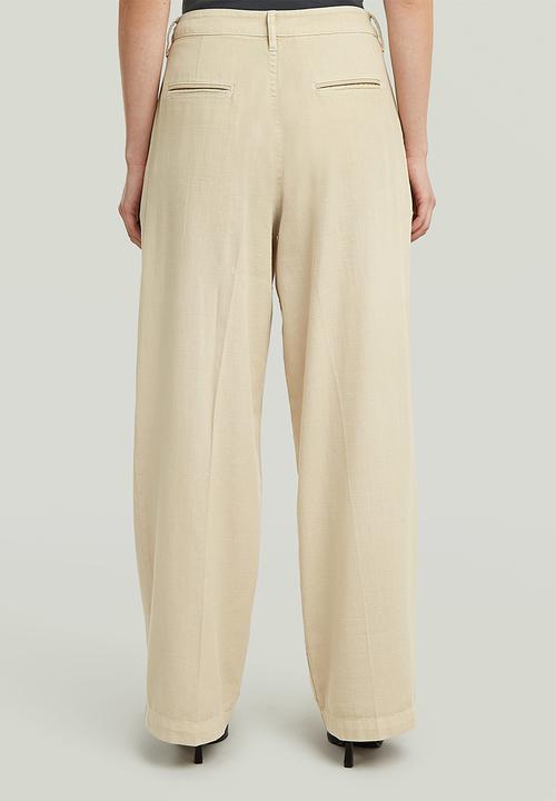 G-STAR - Pleated chino wmn - dk brick gd
