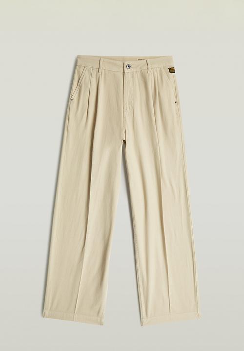 G-STAR - Pleated chino wmn - dk brick gd