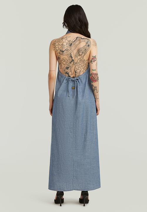 G-STAR - Halter dress s\l wmn - rinsed