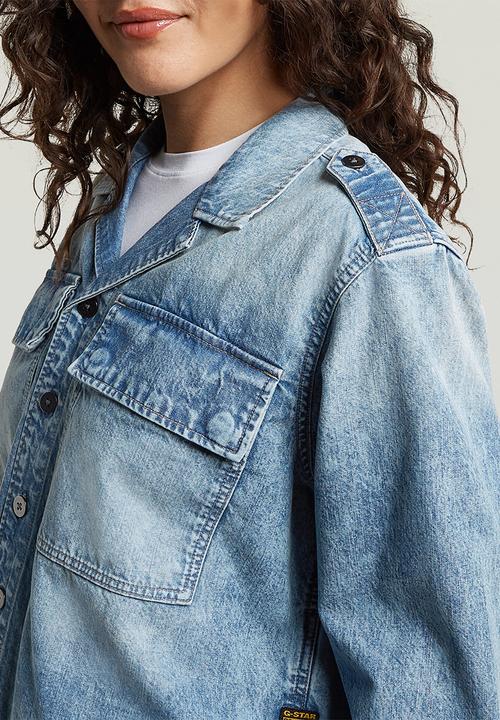 G-STAR - Boxy Relaxed 2-pkt Shirt l\s wmn - vintage cruiser