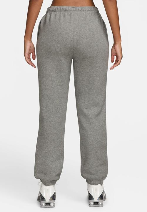 Nike - Nike Studio Fleece Medium Weight Women's Mid-Rise Cuffed Pants - Dk Grey Heather/Sail