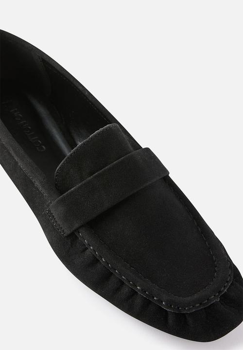 Cotton On - Taylor ruched loafer - black micro