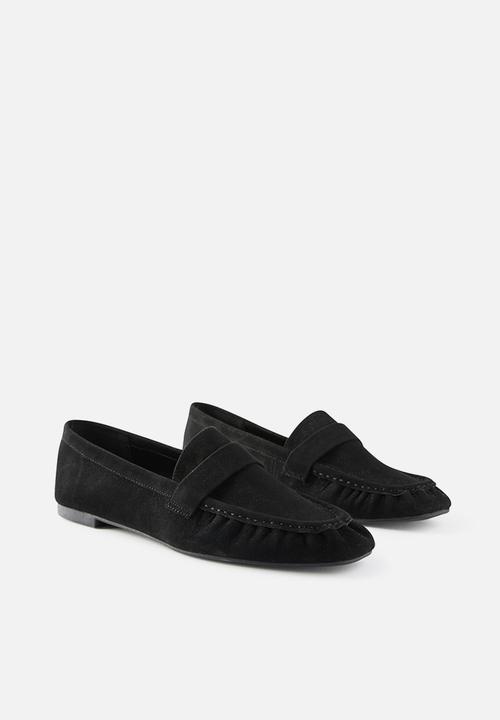 Cotton On - Taylor ruched loafer - black micro