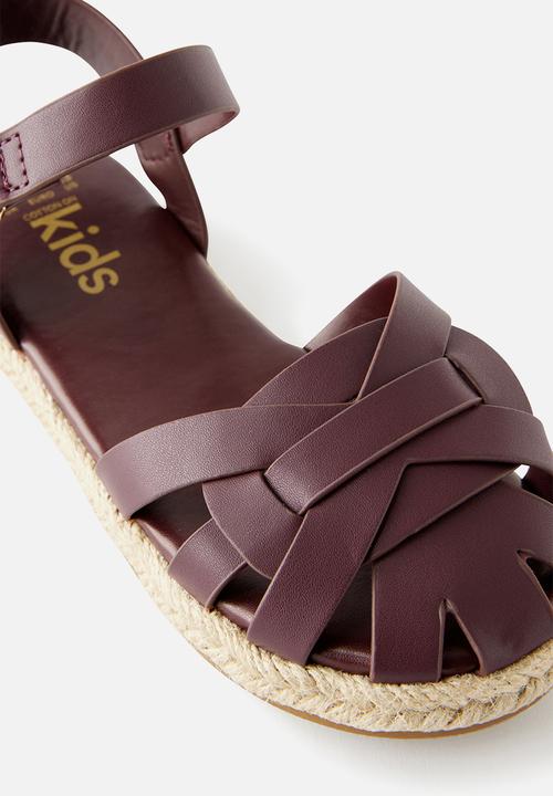 Cotton On - Isla Strappy Sandal - Bordeaux