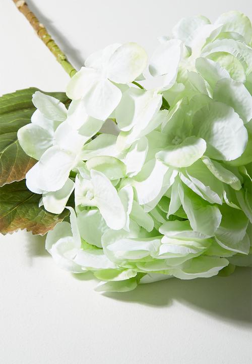 H&S - Artificial hydrangea stem - White