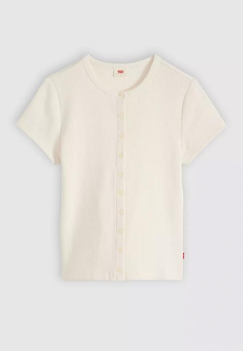 Levi’s® - Rory Button Through Short Sleeve - Egret Rib