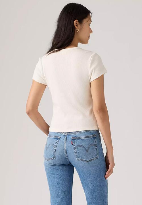 Levi’s® - Rory Button Through Short Sleeve - Egret Rib