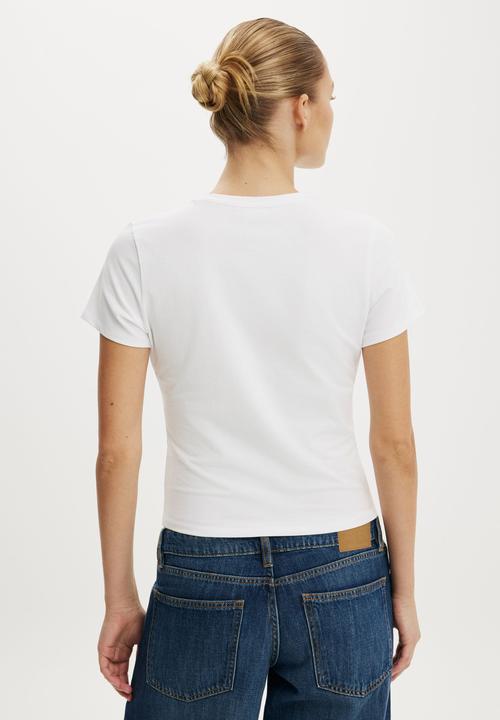 Cotton On - Twist Short Sleeve Tee - White